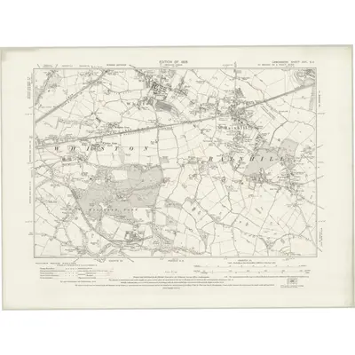 1925 Map of Lancashire CVII.SE, 1928 Print
