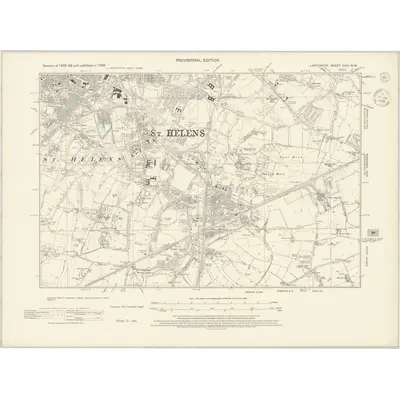 1938 Map of Lancashire CVIII.NW, 1945 Print