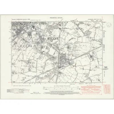 1938 Map of Lancashire CVIII.NW, 1947 Print