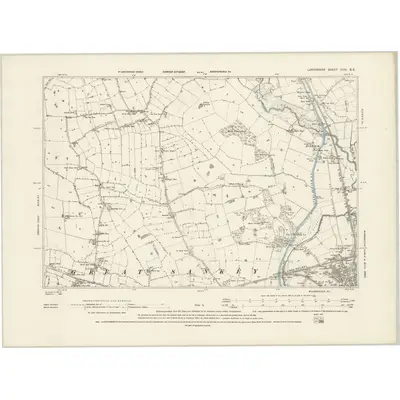 1888 Map of Lancashire CVIII.SE, 1894 Print