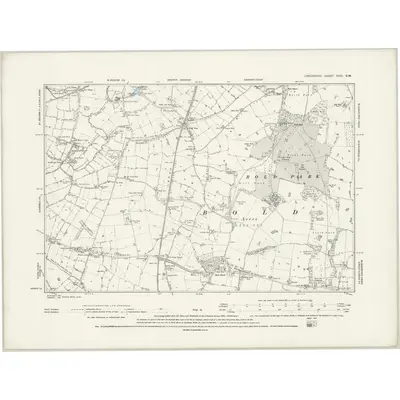 1891 Map of Lancashire CVIII.SW, 1894 Print