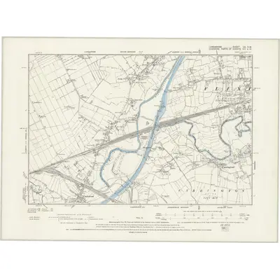 1894 Map of Lancashire CX.NW, 1896 Print
