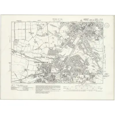 1934 Map of Lancashire CX.SE, 1940 Print