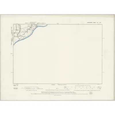 1888 Map of Lancashire CX.SW, 1894 Print