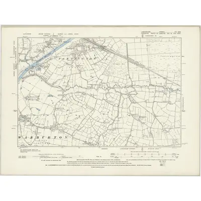 1894 Map of Lancashire CX.SW, 1896 Print