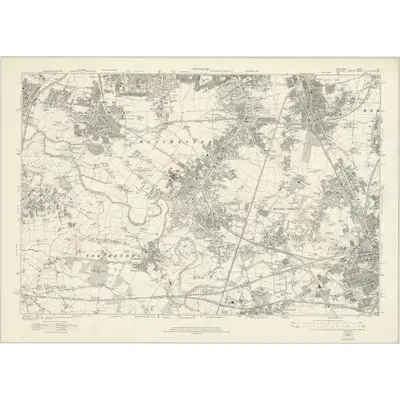 1915 Map of Lancashire CXI, 1923 Print