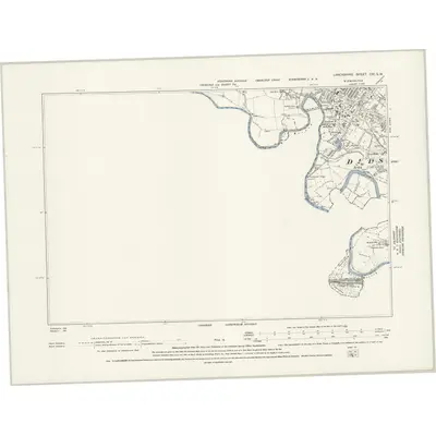 1892 Map of Lancashire CXI.SW, 1894 Print
