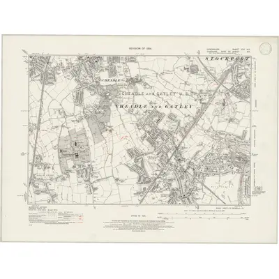 1934 Map of Lancashire CXIA.NE, 1947 Print