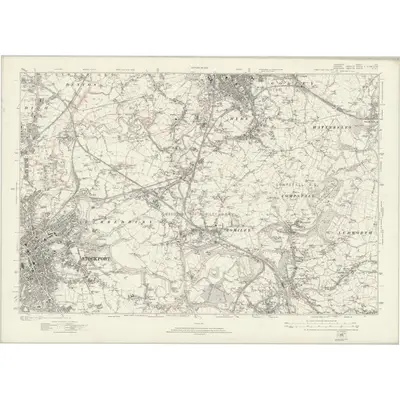 1916 Map of Lancashire CXII, 1923 Print