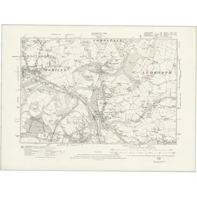 1917 Map of Lancashire CXII.SE, 1923 Print