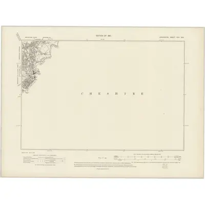 1904 Map of Lancashire CXII.SW, 1910 Print