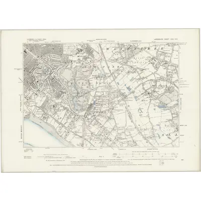 1889 Map of Lancashire CXIII.NE, 1894 Print