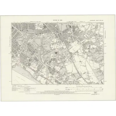 1924 Map of Lancashire CXIII.NE, 1928 Print