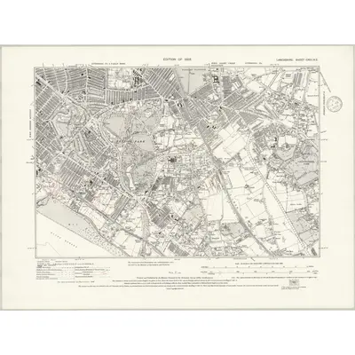 1924 Map of Lancashire CXIII.NE, 1936 Print