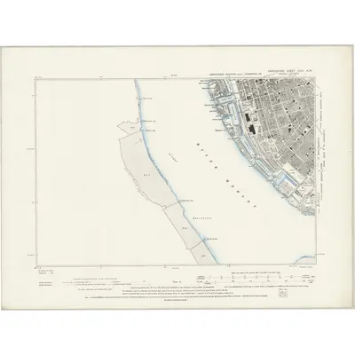 1889 Map of Lancashire CXIII.NW, 1894 Print