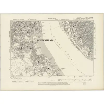 1906 Map of Lancashire CXIII.NW, 1910 Print