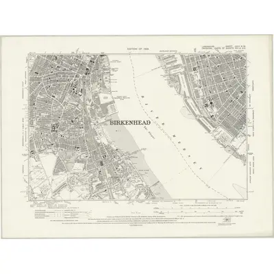 1924 Map of Lancashire CXIII.NW, 1928 Print
