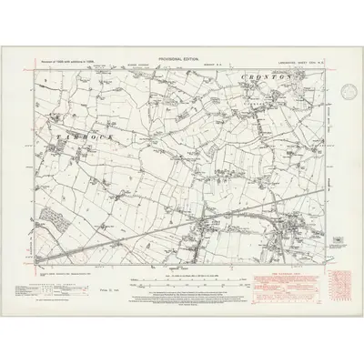 1938 Map of Lancashire CXIV.NE, 1946 Print