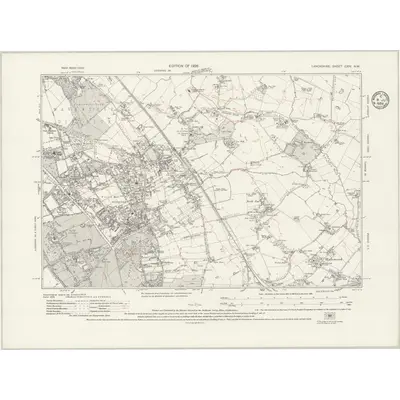 1925 Map of Lancashire CXIV.NW, 1935 Print