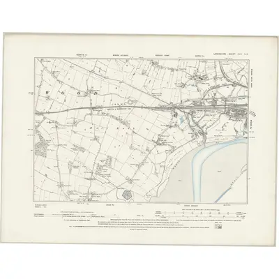 1894 Map of Lancashire CXIV.SE, 1896 Print