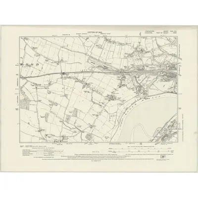1925 Map of Lancashire CXIV.SE, 1928 Print