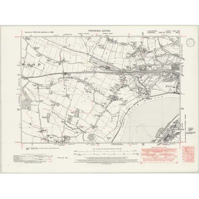 1938 Map of Lancashire CXIV.SE, 1946 Print