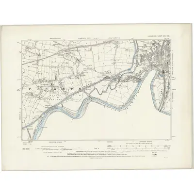 1888 Map of Lancashire CXV.NE, 1894 Print