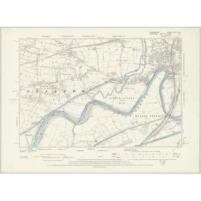 1894 Map of Lancashire CXV.NE, 1896 Print