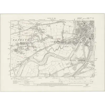 1925 Map of Lancashire CXV.NE, 1928 Print
