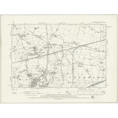 1888 Map of Lancashire CXV.NW, 1894 Print