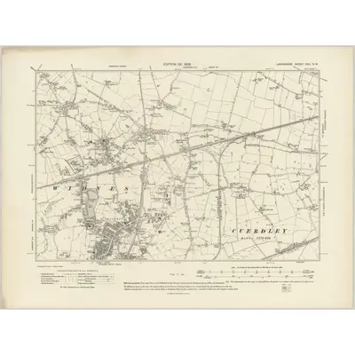 1905 Map of Lancashire CXV.NW, 1908 Print