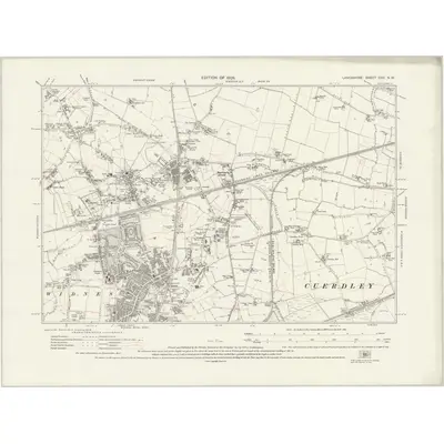 1925 Map of Lancashire CXV.NW, 1928 Print