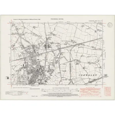 1938 Map of Lancashire CXV.NW, 1947 Print