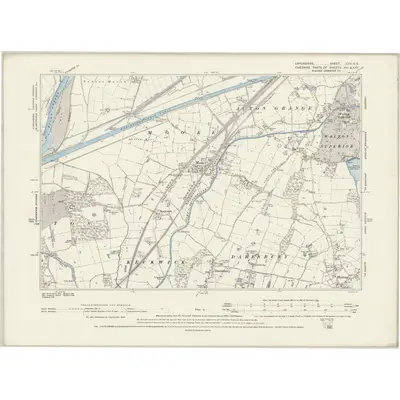 1894 Map of Lancashire CXV.SE, 1896 Print