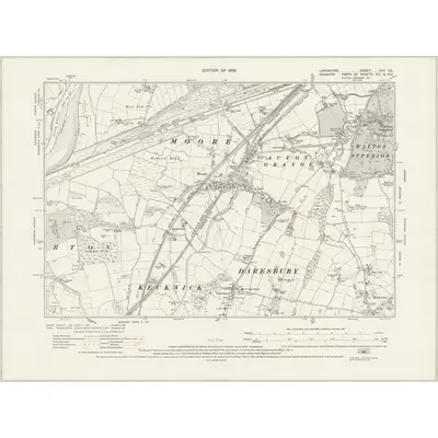 1925 Map of Lancashire CXV.SE, 1929 Print