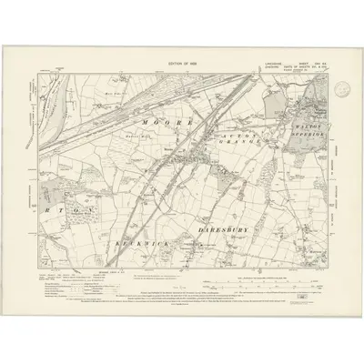 1925 Map of Lancashire CXV.SE, 1937 Print