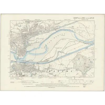 1894 Map of Lancashire CXV.SW, 1896 Print