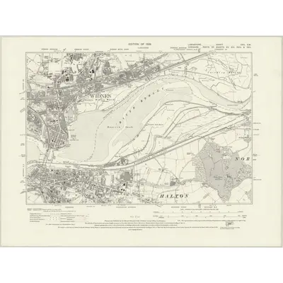 1925 Map of Lancashire CXV.SW, 1928 Print