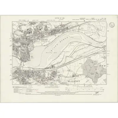 1925 Map of Lancashire CXV.SW, 1934 Print