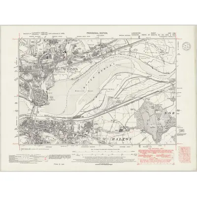 1938 Map of Lancashire CXV.SW, 1947 Print