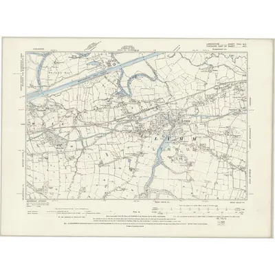 1894 Map of Lancashire CXVI.NE, 1896 Print