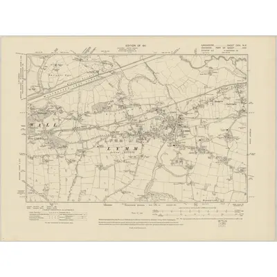 1905 Map of Lancashire CXVI.NE, 1911 Print