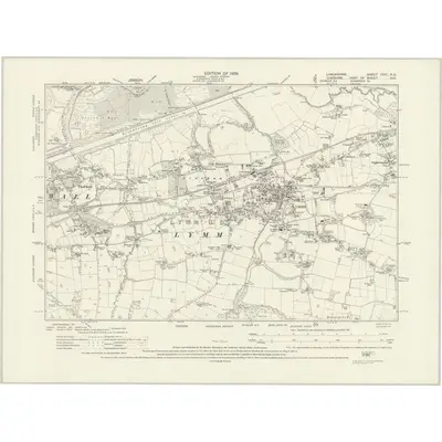 1926 Map of Lancashire CXVI.NE, 1929 Print