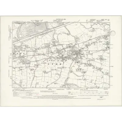 1926 Map of Lancashire CXVI.NE, 1938 Print