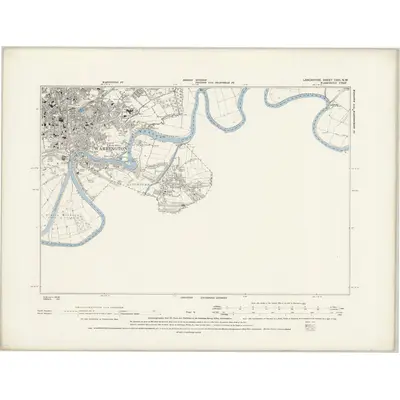1888 Map of Lancashire CXVI.NW, 1894 Print