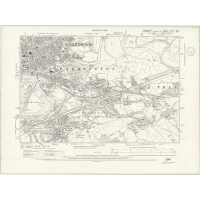 1926 Map of Lancashire CXVI.NW, 1936 Print