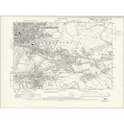 1926 Map of Lancashire CXVI.NW, 1938 Print
