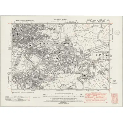 1938 Map of Lancashire CXVI.NW, 1947 Print