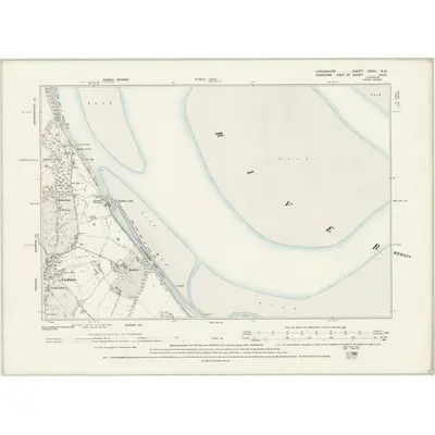 1894 Map of Lancashire CXVII.NE, 1896 Print