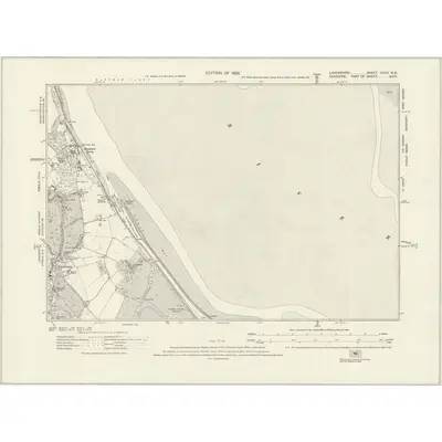 1925 Map of Lancashire CXVII.NE, 1929 Print